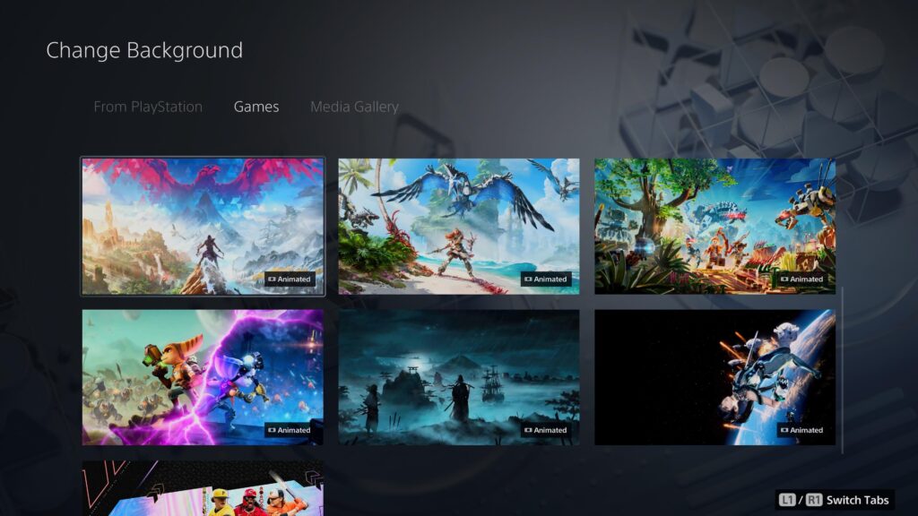 Come cambiare sfondi dinamici su Playstation 5