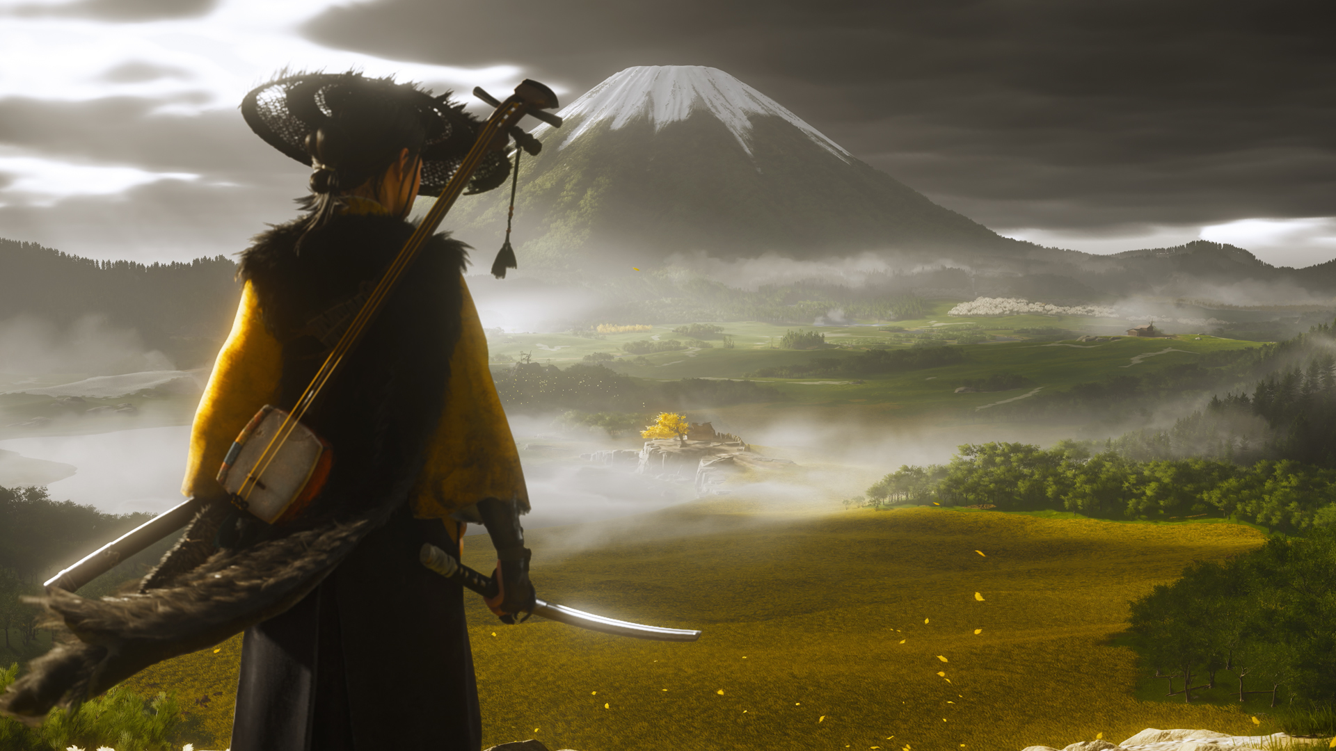 Ghost of Yotei, guida al trofeo Parole dalla terra: quali sono i 10 luoghi speciali di Ezo dove inchinarsi o suonare lo shamisen