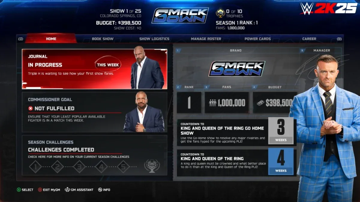 WWE 2K26: come creare show a 5 stelle nella MyGM Mode, guida completa