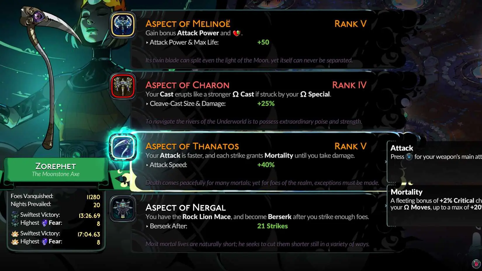 Hades 2: migliore build per l’Ascia Lunare