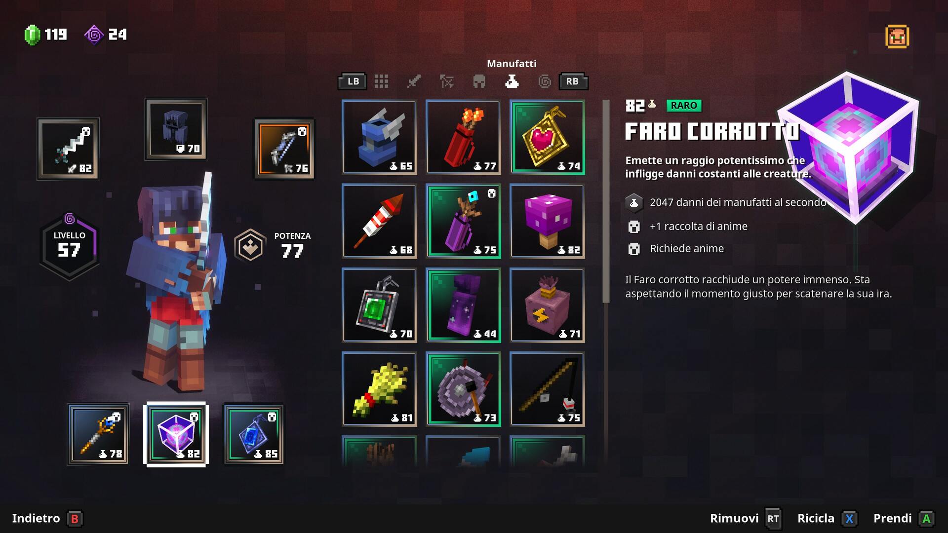 Minecraft Dungeons 2: come scegliere le armi nelle prime ore